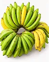Rosca de plátanos verdes y amarillos.webp
